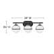 Arie 3 Light Frosted Dimmable Vanity Light