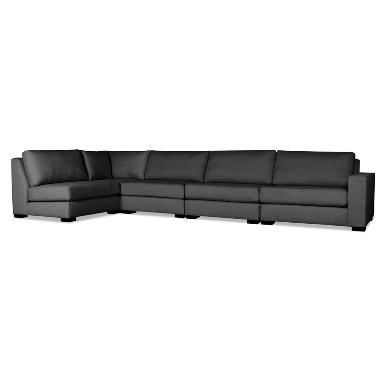 Seda Upholstered L-Shaped Sectional Left Hand Facing, Charcoal Revolution®