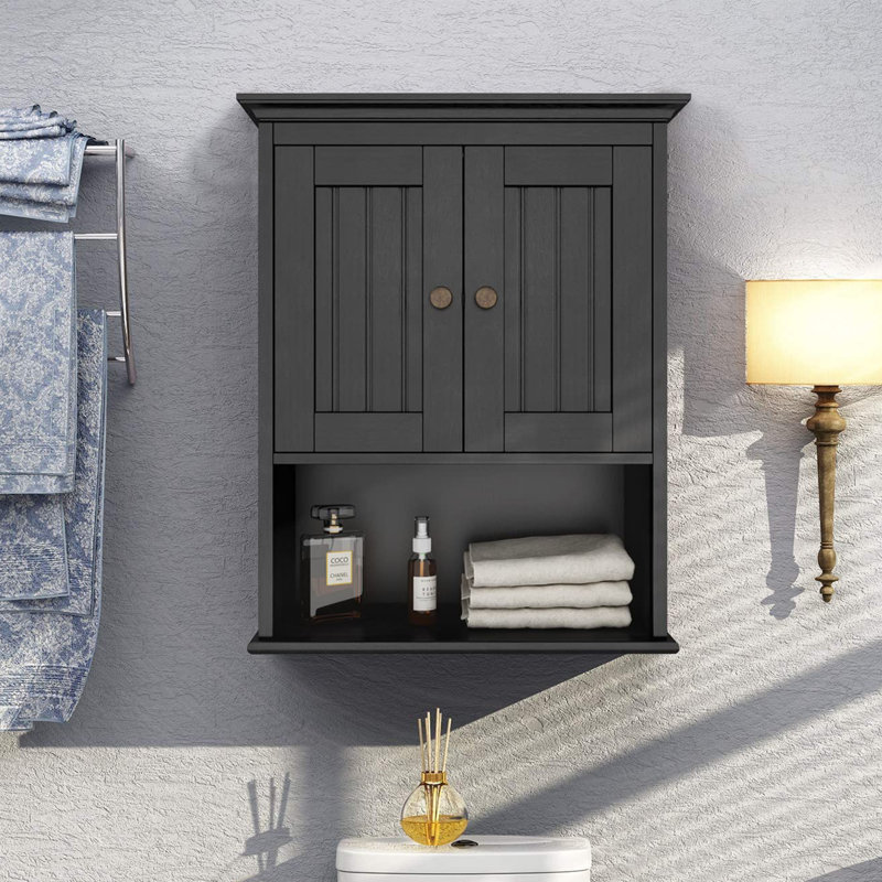 Rangement pour salle de bain Carnstroan, Noir