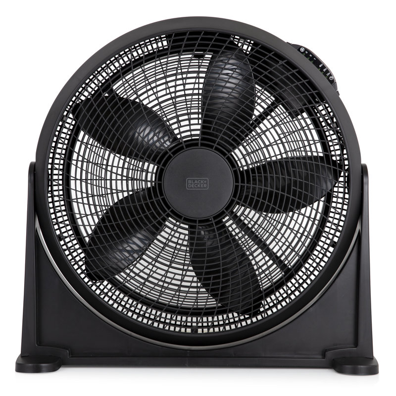 BLACK+DECKER BXFF53001GB 2-in-1 High Velocity Circulator Fan, 3 Speed Settings, 8 Hour Timer with Remote control, 20”, 70W, Black