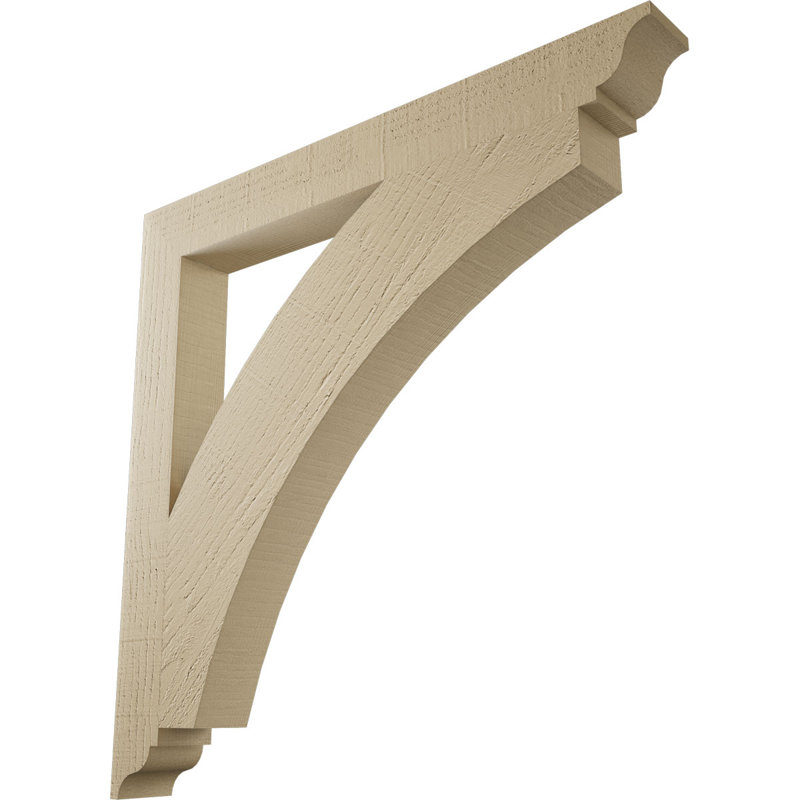 Support traditionnel Timberthane en faux bois de cèdre brut Thorton, l 3 1/2 po x P 32 po x H 32 po, brun clair apprêté