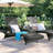 Billur Outdoor Chaise Lounge Set with Table-114810544