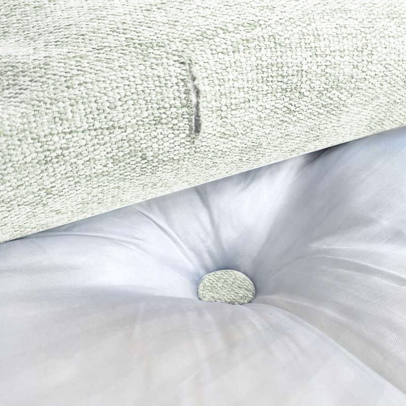 180cm Curved Headboard Pillow, 50cm H x 180cm W, Slight Green