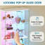 180 cm Tall Glass Display Cabinet with RGB LED Lights, 10-Tier Shelves-130451983