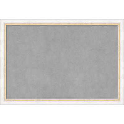 Tableau magnétique encadré or blanc Morgan