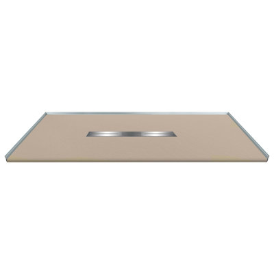 Base de douche à seuil zéro 60 po x 42 po avec drain central Transolide Trimslate Plus