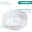 Lavabo de salle de bain vasque en céramique blanc brillant, lavabo rectangulaire intégré avec un design moderne et élégant, résistant aux égratignures et aux taches, drain non inclus