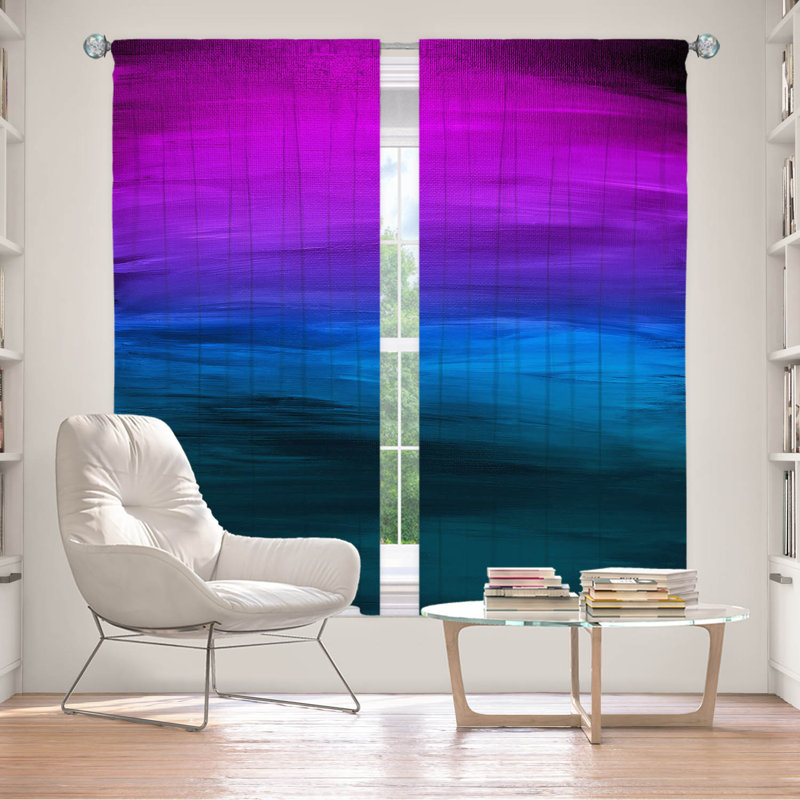 Jemine Room Darkening Curtain Pair, Purple, 40" W x 82" L