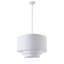 Luminaire suspendu moderne surdimensionné à 1 lumière avec abat-jour en tissu 21,65 pouces pour la salle à manger et la chambre à coucher