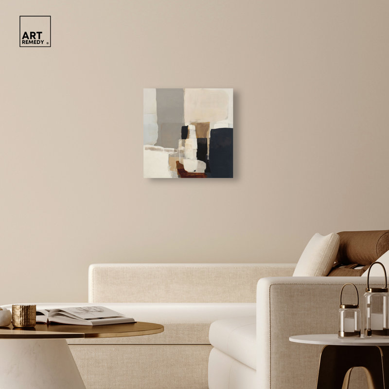 "Stone Layers III", reproduction d'art sur toile par Art Remedy, galerie tendue, 24 x 24, Gallery Wrapped, H 24 po x l 24 po