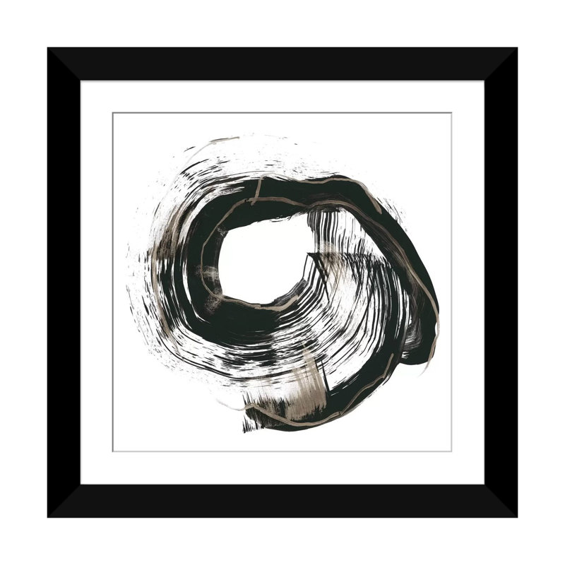 « circulation study iii », reproduction d’impression sur toile, H 16 po x l 16 po x P 1 po, Papier d'art encadré noir, Blanc
