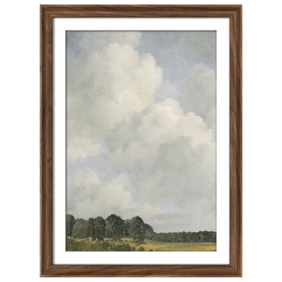 Art mural vintage rétro encadré pour chambre à coucher - 26 po x 36 po brun