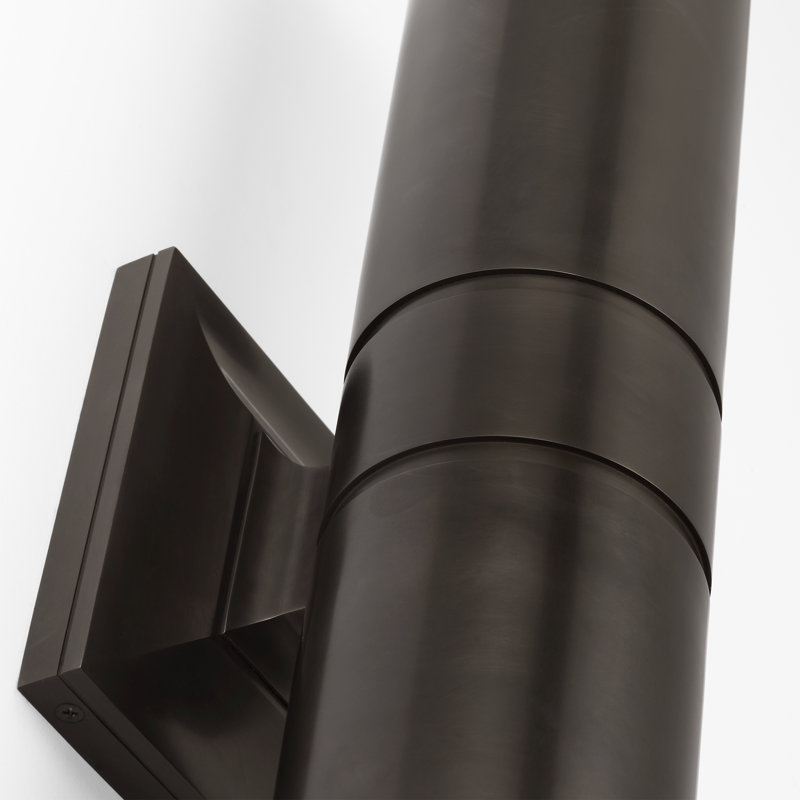 Provo 2 - Light LED Outdoor Armed Sconce, 20" H x 4.5" W x 5.75" D, Black, Bronze