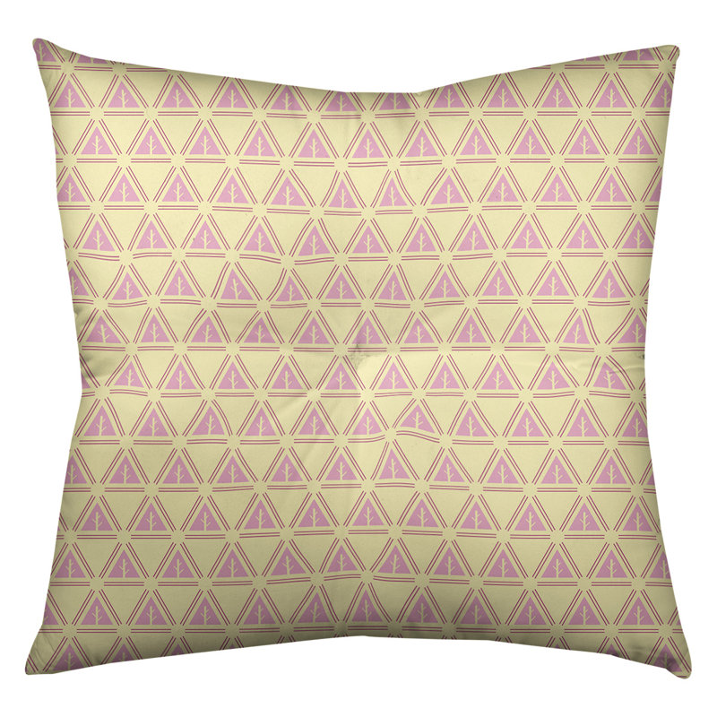 Coussin Theo Nath, 30 po x 30 po, Rose / Jaune