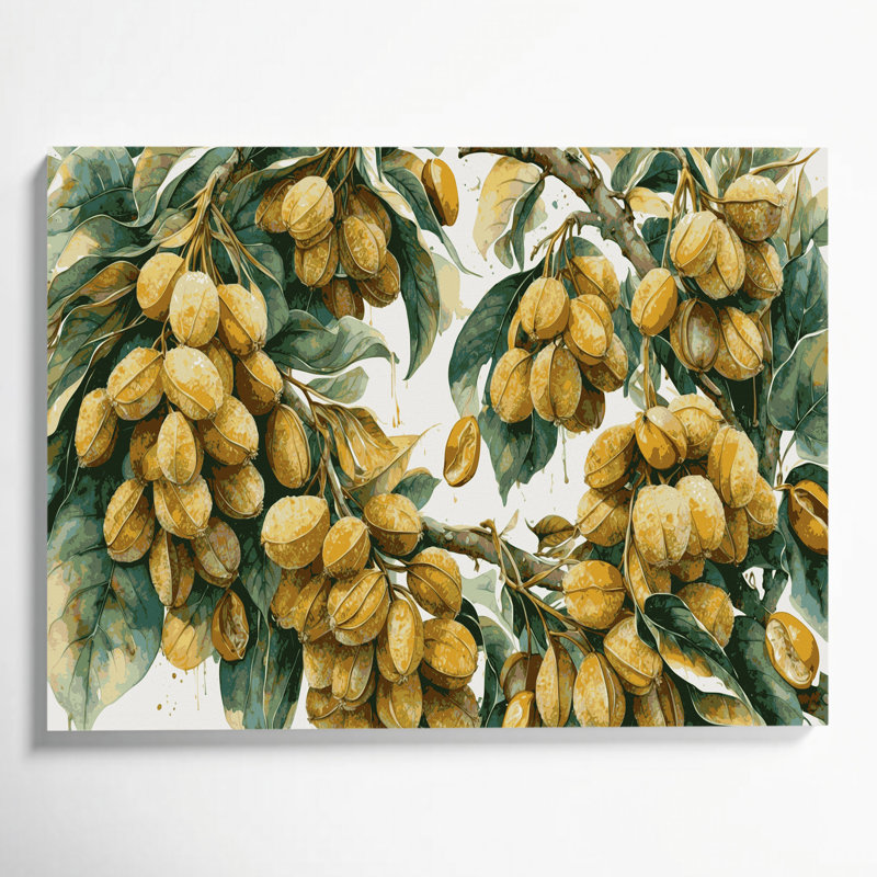 «Fruit Longan Brown», art mural sur toile, H 11 po x l 14 po