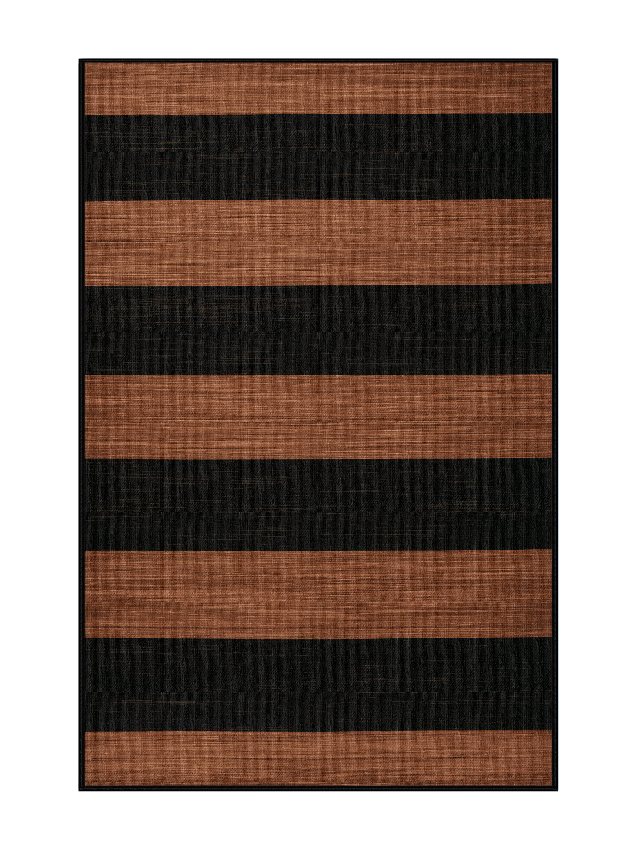 Hokku Designs Machine Washable Horizontal Stripes Gray Area Rug | Wayfair