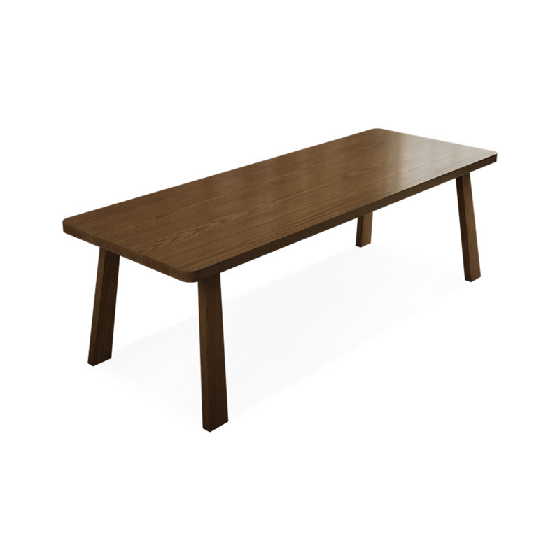 Bureau rectangulaire en bois massif 70,87 "noyer, H 29,53 po x l 86,61 po x P 35,41 po