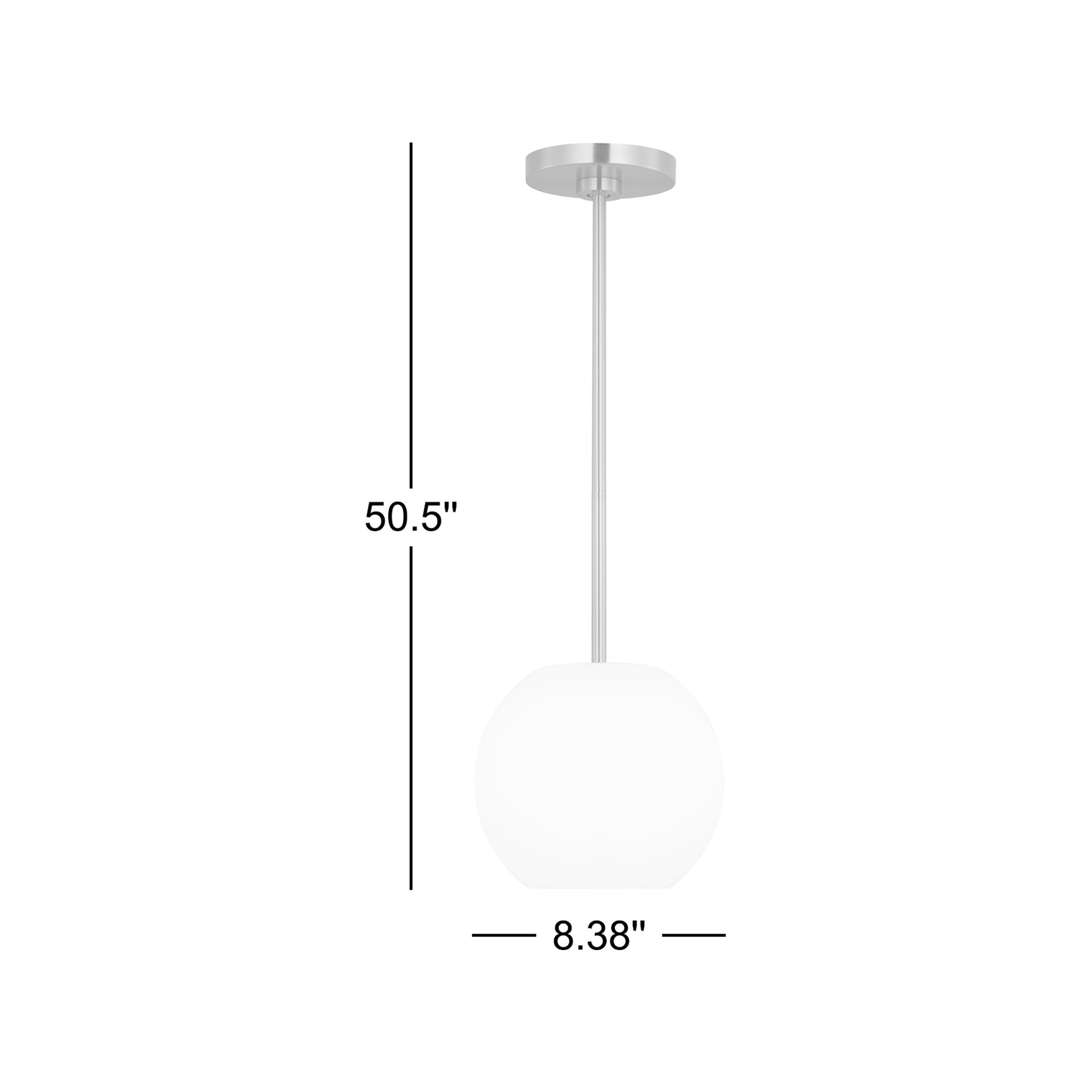 Frans Single Light Glass Dimmable Pendant, Gold, No