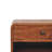 Glenadine Curved Caramel Wall Mounted Bedside With Open Slot