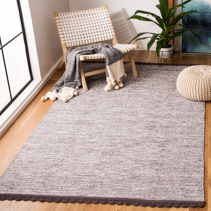 Mohnton Hand Woven Cotton Solid Color Rug, Rectangle 3' x 5'