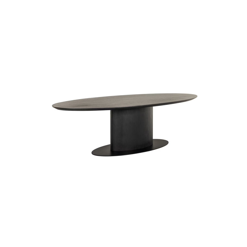 Table de salle à manger ovale, Café noir, H 30 po x L 94 po x l 43 po