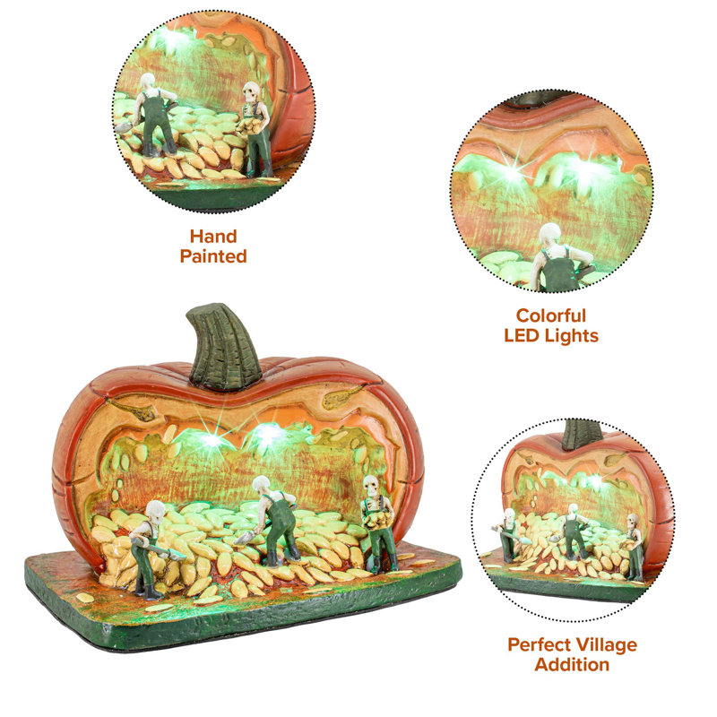 Gourde, rassemblant des goules, Halloween Village