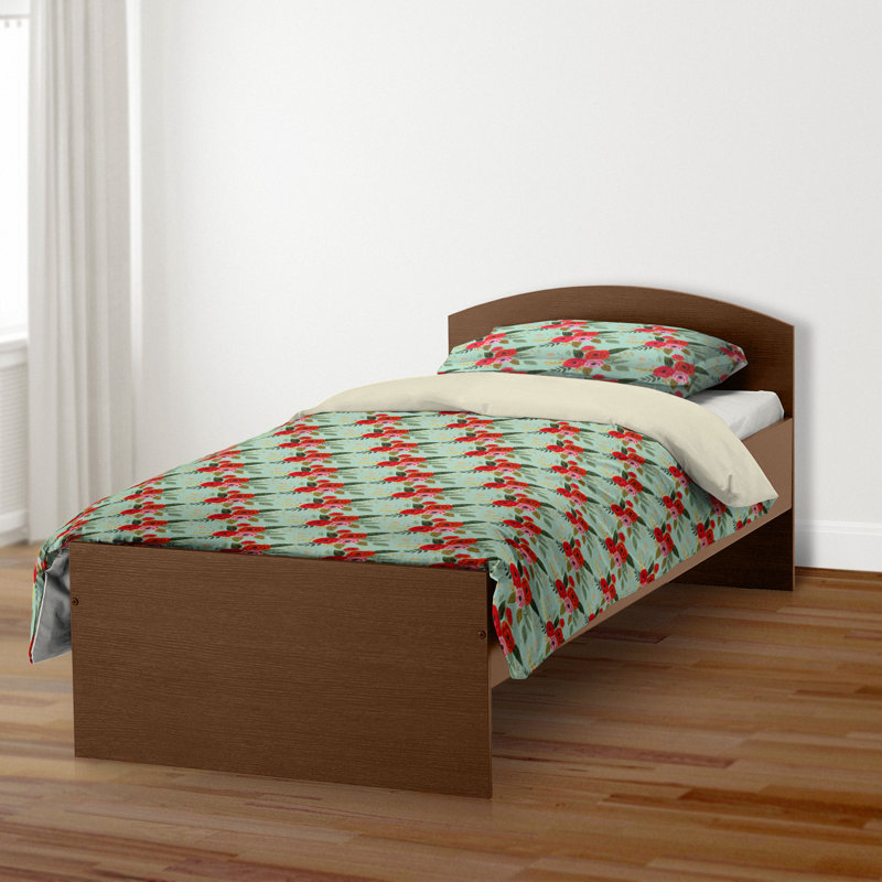 Housse de couette simple Floral, Menthe, Housse de couette pour lit simple
