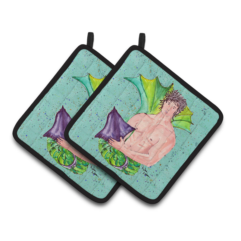 Caroline's Treasures Merman Polyester Potholder