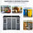 8X6ft Outdoor Shed With Two Windows - Resin Waterproof Storage Lockable Door & Floor Garden Black Windows, Patio, Backyard-124311244