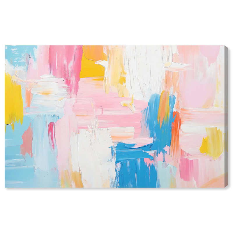 Colorful Daybreak II 30" x 20" Abstract Canvas Wall Art
