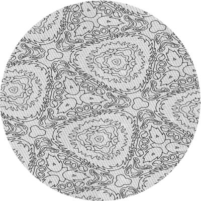 Tapis blanc/noir à motifs
