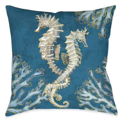 Playa Shells Reversible Throw Pillow