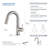 Circular Single Handle High-Arc Pull Down Sprayer Bathroom Vanity Sink Faucet-123849360