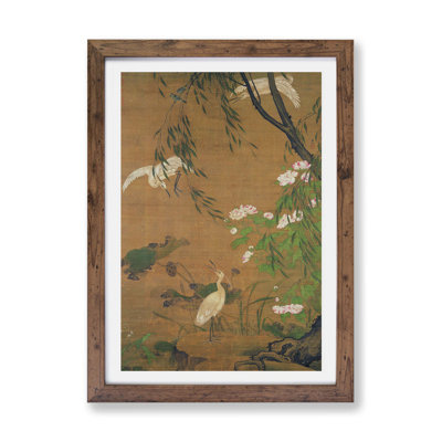Autumn Egrets & Hibiscus by Lu JI - Single Picture Frame Painting