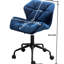 Fauteuil de bureau gris Diamond - revêtement en velours, mousse haute, pivotant à 360 degrés, relevable, base en métal, bureau avec velours design, 360-1634399495