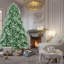 Arbre de Noël bleu-vert avec 2908 pointes en PE + PVC - arbre unique avec branches articulées, assemblage facile, support en métal stable, décoration des Fêtes accrocheuse-762367232