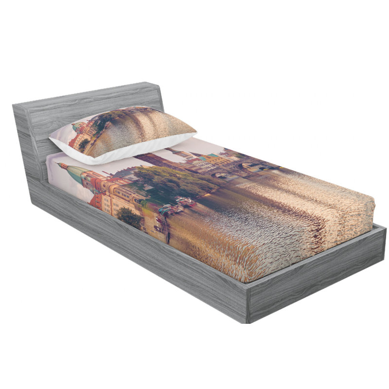 Microfiber Sheet Set, Twin Sheet Set with Fitted Sheet