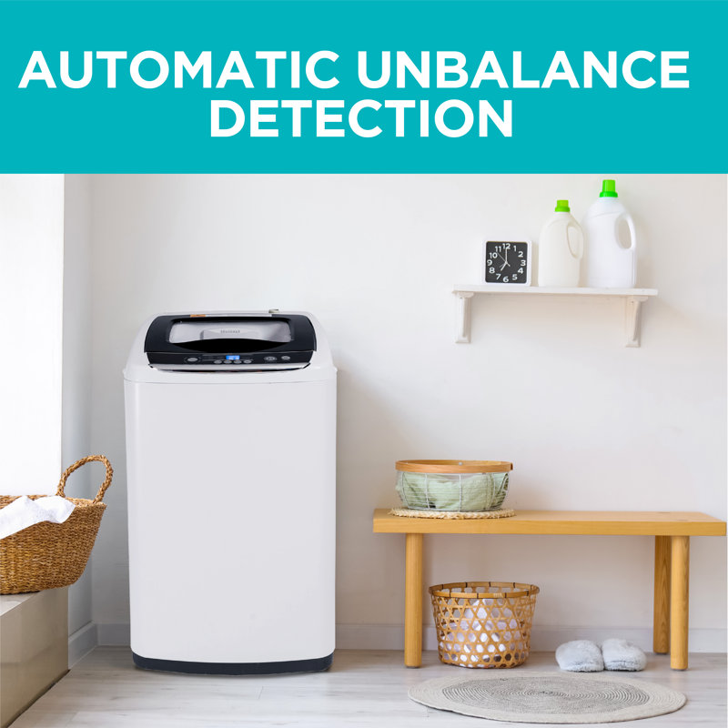 Compact White Stainless Steel Top-Loading Portable Washer