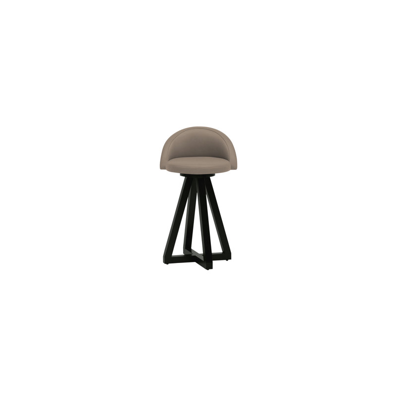 X2 Seat Top 26" Swivel Bar Stool, Black Oak, Cashmere, No Ring