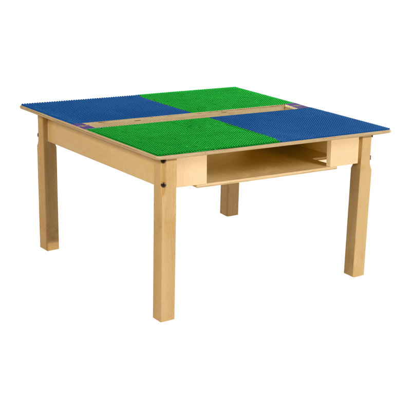 Table de jeu Time-2-Play, Bleu et vert, H 18,5 po x L 35 po x l 31 po