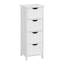 Armoire de rangement blanche autoportante avec tiroirs | Idée de cadeau