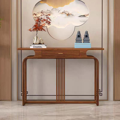 Console en bois massif de style chinois.