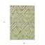 Tapis intérieur / extérieur géométrique lavable 9 pi x 12 pi vert et brun artichaut