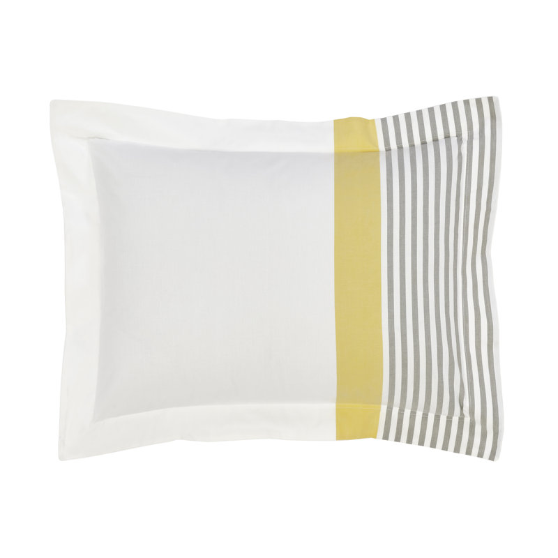Taie décorative La Jolla, Jaune / Gris, Standard