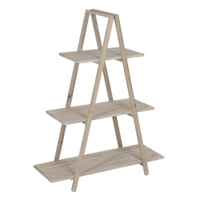 Hossain 98 cm W Solid Wood Shelving Unit