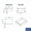Tiroir de table en acier inoxydable 15 po x 10 po x 5 po