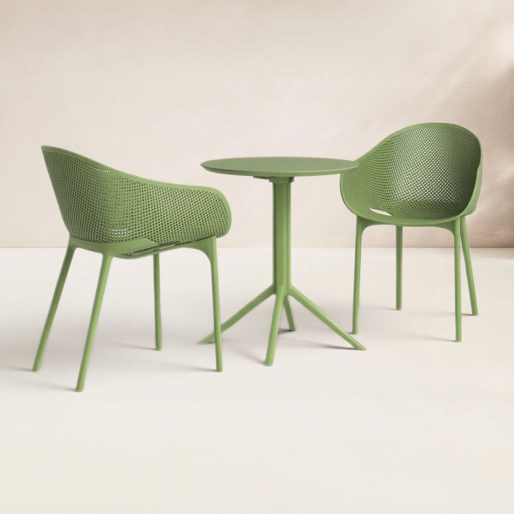 Farrah 24" Patio Bistro Set, Olive Green