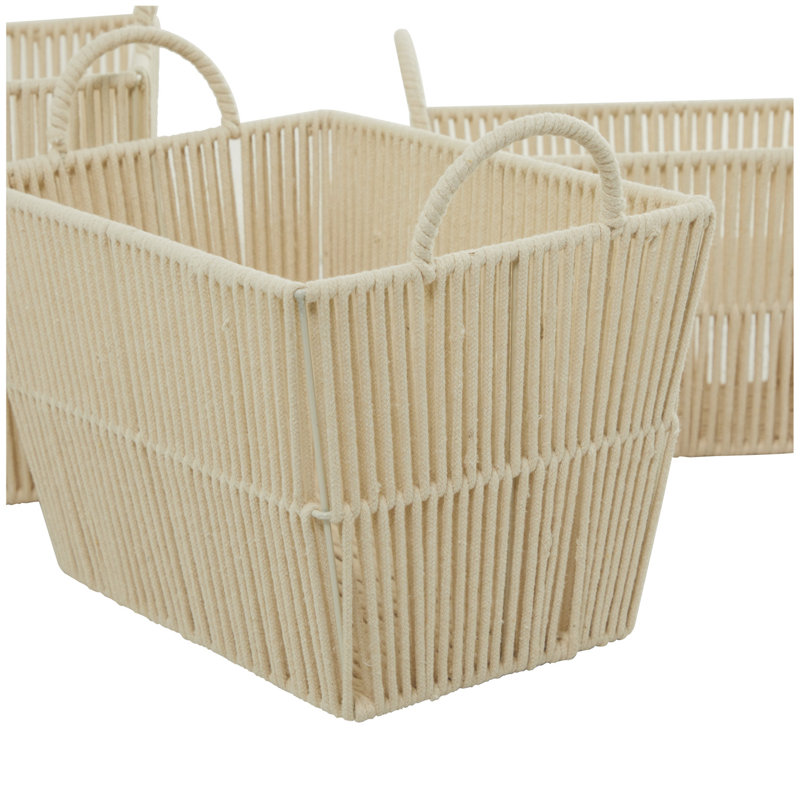 Handmade Basket - Set of 3, 12.25" H x 16.20" W x 11.40" D