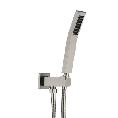 Pomme de douche à main avec tuyau en acier inoxydable 304 (59 pouces), buses autonettoyantes et support réglable - anti-calcaire, résiste à l'accumulation d'eau dure