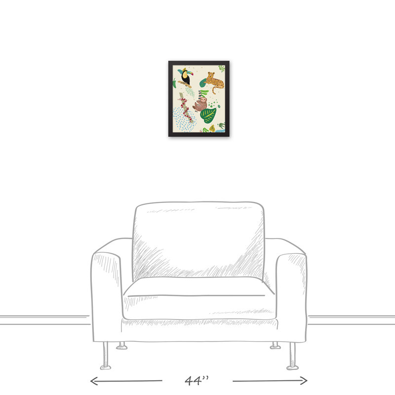 Art encadré, H 15,75 po x l 12,75 po x P 1,75 po